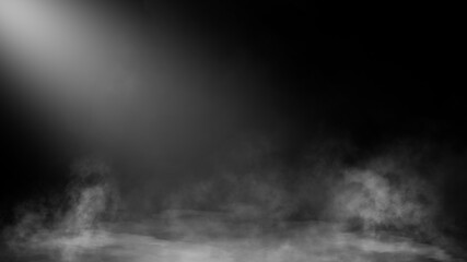Mystery fog texture overlays for text or space. Smoke chemistry, mystery effect on isolated background. Stock illustration.