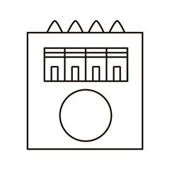 crayons colors in box school supplies flat style icon