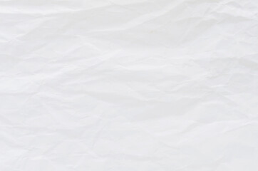 white crumpled paper texture background.