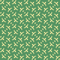 Vector seamless pattern background texture with geometric shapes, colored in green, yellow colors.