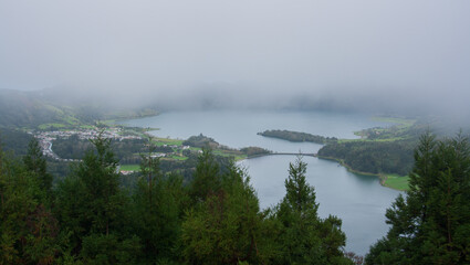 view of the Lake of Sete Cidades