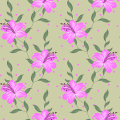 seamless small vector flower design pattern  on background