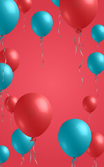 colorful balloons background , 5x8 ratio 