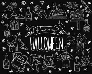 hand drawn halloween icons