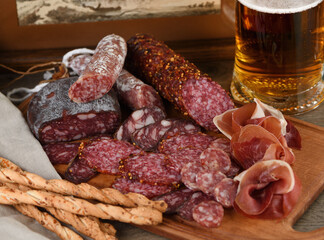 A meat appetizer is a great idea for a beer.