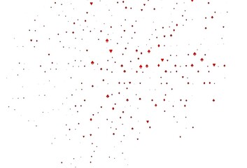 Light Red vector pattern with symbol of cards.