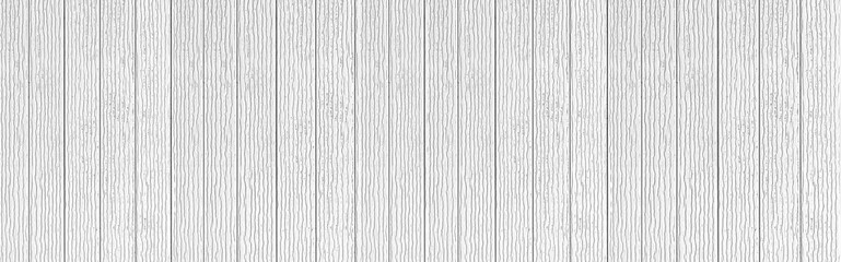 Naklejka premium Panorama of White wooden fence with stripes texture and seamless background