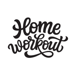 Home workout, lettering