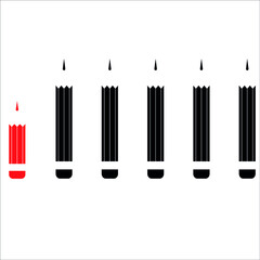 icon silhouette stationery and business items