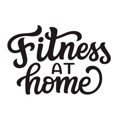 Fitness at home, lettering