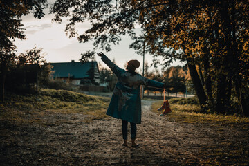 person walking in the park