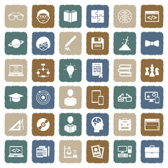 Geek Icons. Grunge Color Flat Design. Vector Illustration.