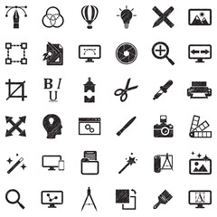 Graphic Design Icons. Black Scribble Design. Vector Illustration.