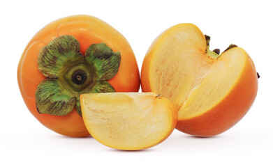Persimmon fruit isolated on white background