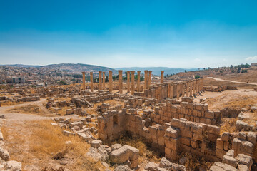 Fototapeta na wymiar Jerash Ruins, Amman, Jordan