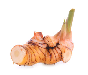 Galangal isolated on white background