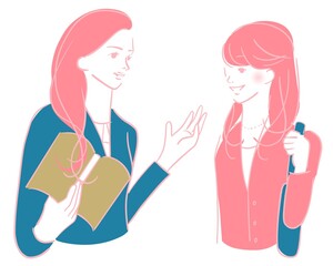 英会話スクールに通う女性