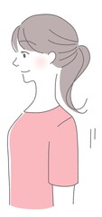 姿勢矯正　女性