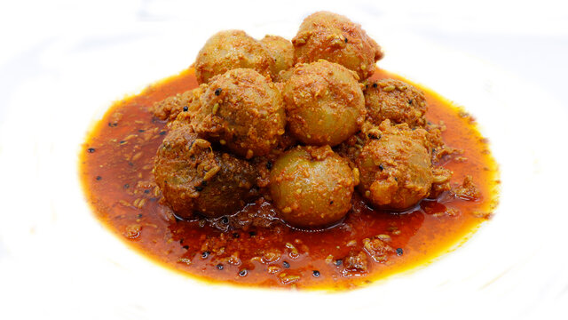 Homemade Glue Berry pickle, Lesua Gunda, Gunda lasoda ka achar on white background isolated.