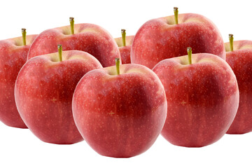 red apples isolated on white