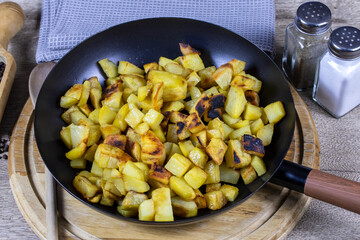 pommes de terre rissolées dans une poêle