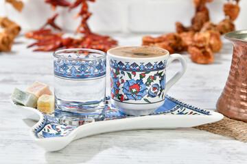 Obraz na płótnie Canvas Turkish Coffee Close-up 