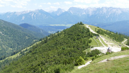 Fototapeta na wymiar Aussicht vom Wank Garmisch
