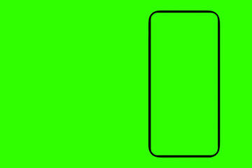 Smartphone similar to iphone 12 pro max with green screen for Infographic Global Business Marketing Plan, mockup model similar to iPhone  12 isolated Background of digital investment economy. 