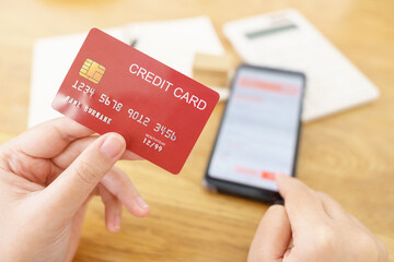 Online shopping with smartphone and shopping bags delivery service using as background shopping concept and delivery service concept with copy space  for your text or  design.