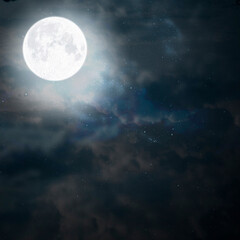 moon on a dark sky