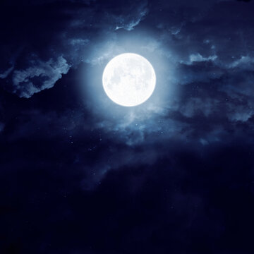 moon on a dark sky © Sergii