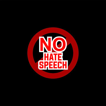 No Hate Speech, Stop Hoaks, Logo Vector Illustrations