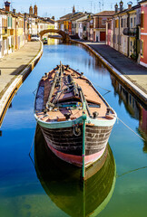 famous old town of Comacchio in italy
