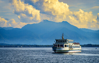 landscape at the Chiemsee lake in bavaria