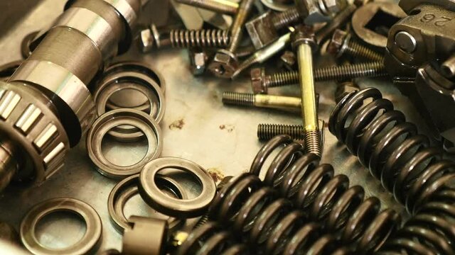 There are spare-parts for truck.