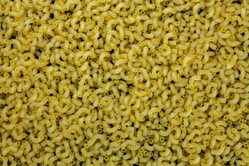 elbow pasta texture. Top view