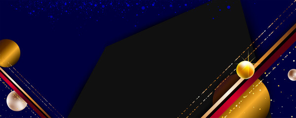 Christmas gold design blazk dark blue background abstract shiny color golden. Vector illustration with golden decorative elements