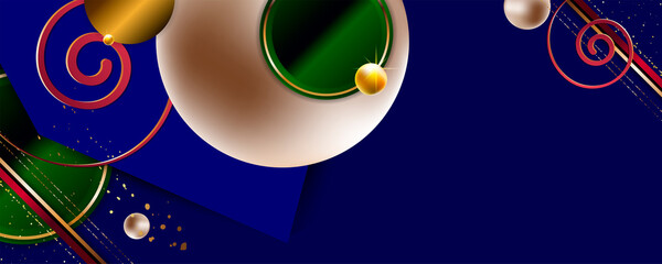 Christmas gold design blazk dark blue background abstract shiny color golden. Vector illustration with golden decorative elements