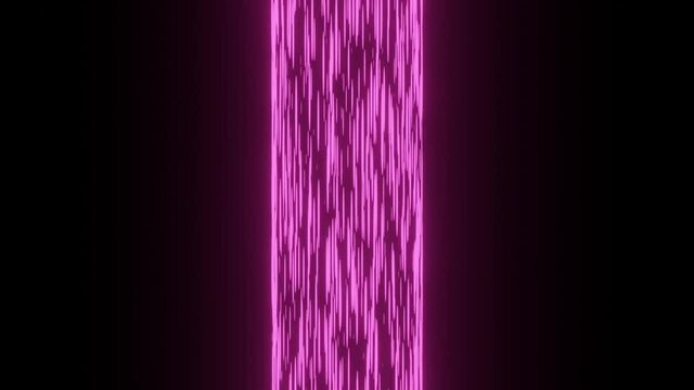 4K video animation of a beautiful abstract neon sci-fi pink object moving in the middle of the frame.