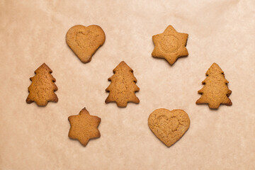 Gingerbread cookies Chistmas shapes