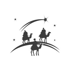 nativity, three wise men on camels, traditional celebration religious