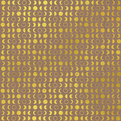 Gold Metallic Pattern on Kraft Paper Texture Background, Digital Paper