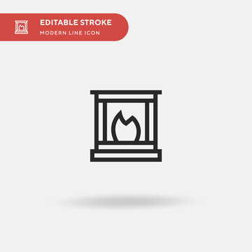 Chimney Simple vector icon. Illustration symbol design template for web mobile UI element. Perfect color modern pictogram on editable stroke. Chimney icons for your business project