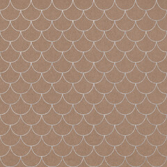 Silver Metallic Pattern on Kraft Paper Texture Background