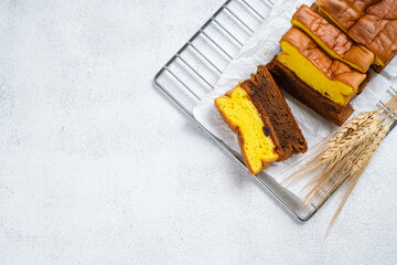 Spiku or Lapis Surabaya traditional cake from Indonesia