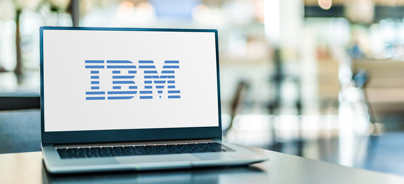 Laptop Computer Displaying Logo Of IBM