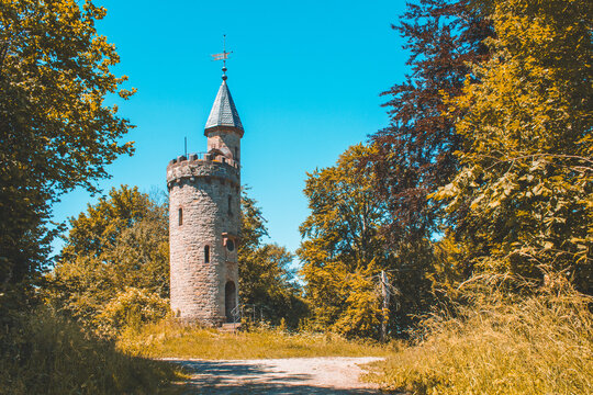 Bismarckturm near the city of Höxter. In North Rhine Westphalia, Germany