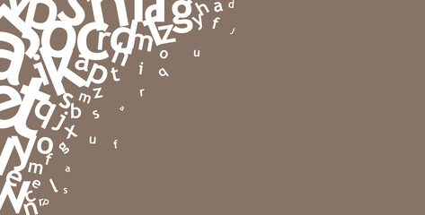 Lettres blanches sur fond brave ground