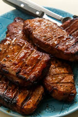 Plate Grilled Porkchops