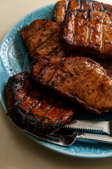 Plate Grilled Porkchops